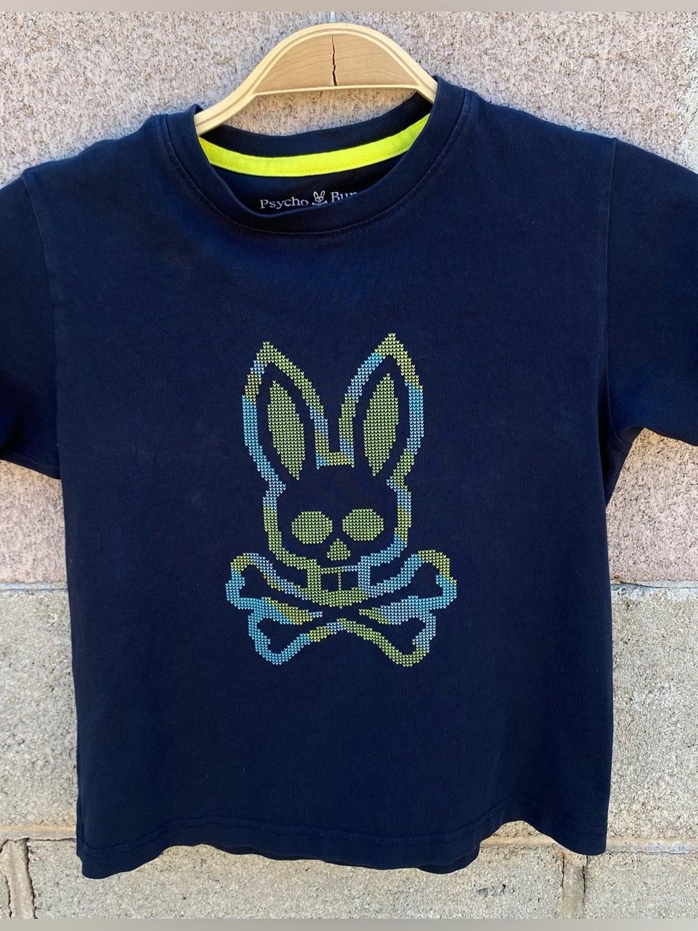 Psycho Bunny Short Sleeve T Shirt Youth Medium Blue Green